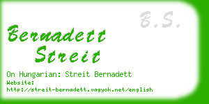 bernadett streit business card